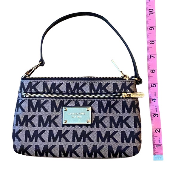 Authentic Michael Kors tote and clutch wallet mini purse black and tan - Picture 10 of 17